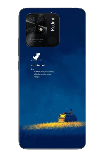 Le Balvo Redmi 10C Uyumlu İnternet Yok Baskılı Silikon Kılıf ürün görseli 1