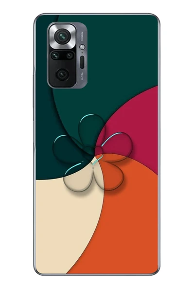 Le Balvo Redmi Note 10 Uyumlu Modern Yonca Renkleri Baskılı Silikon Kılıf ürün görseli 1