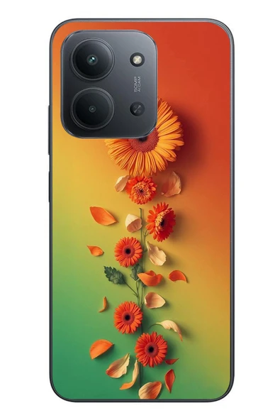 Le Balvo Redmi 15C Uyumlu Ayçiçeği Bükleleri Baskılı Silikon Kılıf ürün görseli 1
