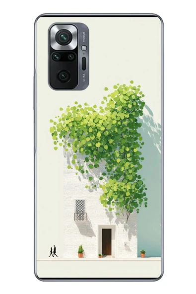 Le Balvo Redmi Note 10 Uyumlu Sarmaşıklı Ev Baskılı Silikon Kılıf ürün görseli 1