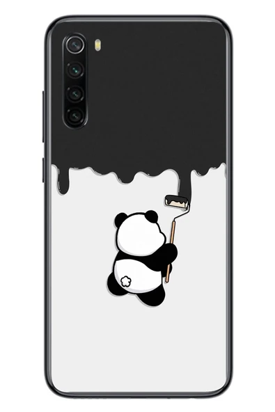 Le Balvo Redmi Note 8 Uyumlu Boyacı Panda Baskılı Silikon Kılıf ürün görseli 1