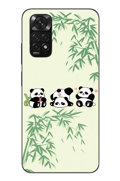 Le Balvo Redmi Note 11 - 11s Uyumlu Panda Ailesi Baskılı Silikon Kılıf ürün görseli 1