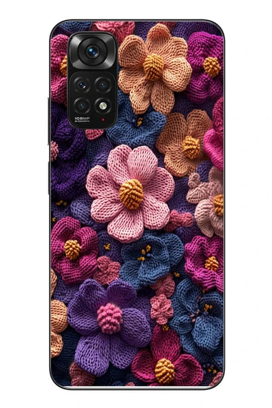 Le Balvo Redmi Note 11 - 11s Uyumlu Çiçek Örgüsü Baskılı Silikon Kılıf ürün görseli 1