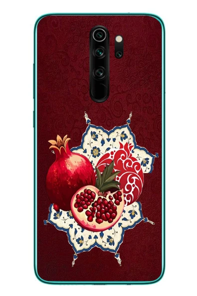 Le Balvo Redmi Note 8 Pro Uyumlu Nar Retro Baskılı Silikon Kılıf ürün görseli 1