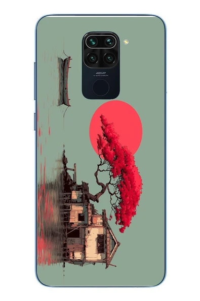 Le Balvo Redmi Note 9 Uyumlu Sahil Evi Baskılı Silikon Kılıf ürün görseli 1
