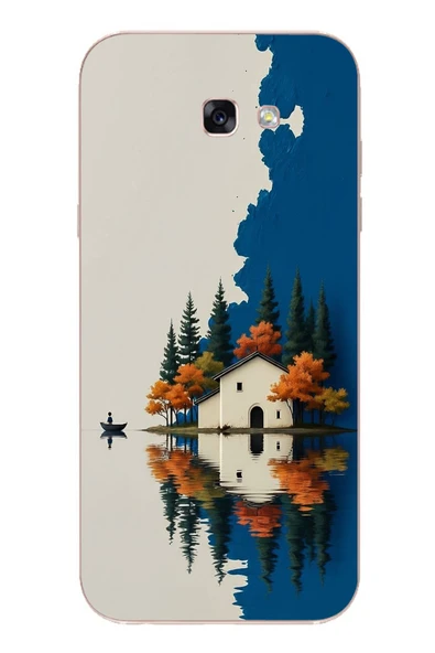 Le Balvo Samsung Galaxy A7 (2017) Uyumlu Sonbahar Evi Baskılı Silikon Kılıf ürün görseli 1