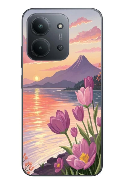 Le Balvo Redmi 15C Uyumlu Çiçek Yağlı Boya Baskılı Silikon Kılıf ürün görseli 1