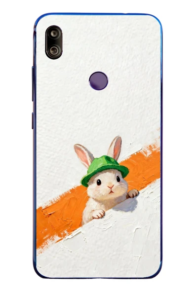 Le Balvo Redmi Note 7 Uyumlu Yeşil Şapkalı Tavşan Baskılı Silikon Kılıf ürün görseli 1
