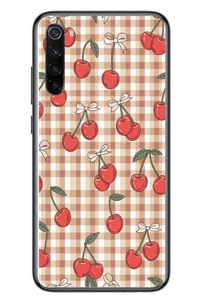 Le Balvo Redmi Note 8 Uyumlu Kurdeleli Kiraz Baskılı Silikon Kılıf ürün görseli 1