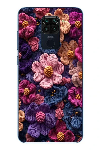 Le Balvo Redmi Note 9 Uyumlu Çiçek Örgüsü Baskılı Silikon Kılıf ürün görseli 1
