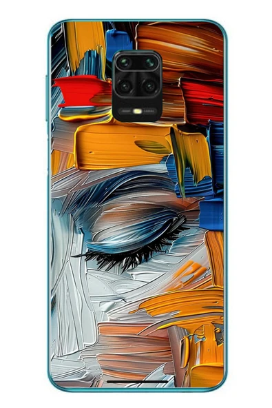 Le Balvo Redmi Note 9s Uyumlu Göz Boyama Fırçaları Baskılı Silikon Kılıf ürün görseli 1