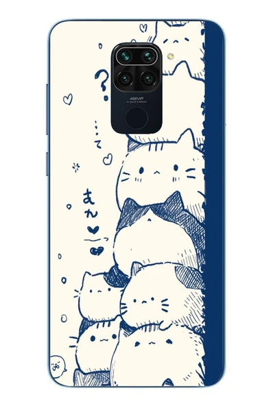 Le Balvo Redmi Note 9 Uyumlu Mavi Kedi Kardeşliği Baskılı Silikon Kılıf ürün görseli 1