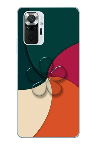 Le Balvo Redmi Note 10 Pro Uyumlu Modern Yonca Renkleri Baskılı Silikon Kılıf ürün görseli 1