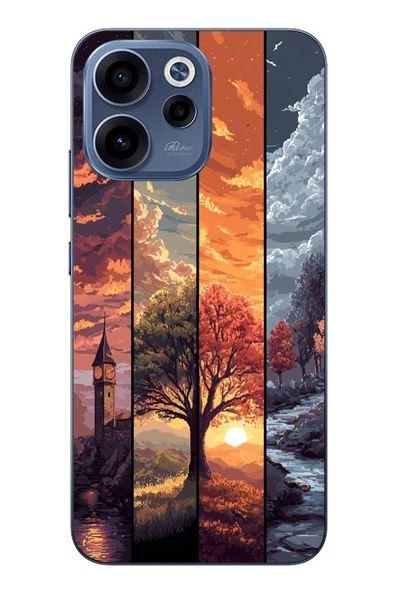 Le Balvo Oppo Reno 15F Uyumlu Sonbahar İlkbaharım Baskılı Silikon Kılıf ürün görseli 1