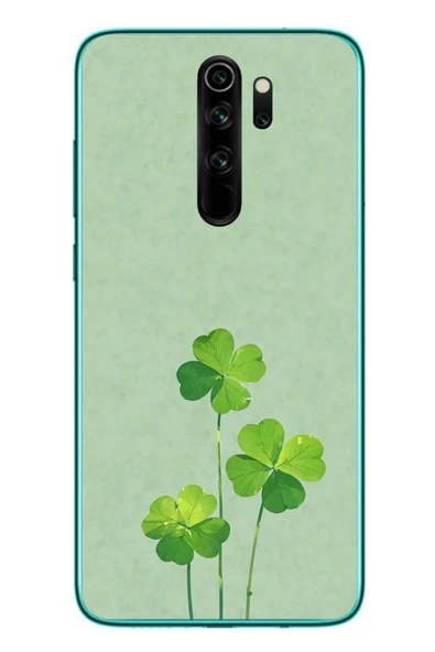 Le Balvo Redmi Note 8 Pro Uyumlu Üçlü Yonca Baskılı Silikon Kılıf ürün görseli 1