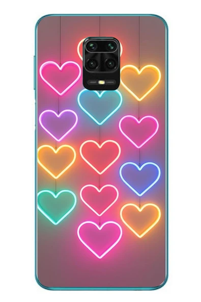 Le Balvo Redmi Note 9s Uyumlu Neon Kalpler Baskılı Silikon Kılıf ürün görseli 1