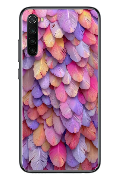 Le Balvo Redmi Note 8 Uyumlu Tüylü Kalpler Baskılı Silikon Kılıf ürün görseli 1