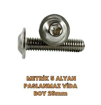 Metrik 5 Alyan Paslanmaz Vida Boy 25mm - 25'Lİ Paket ürün görseli 1