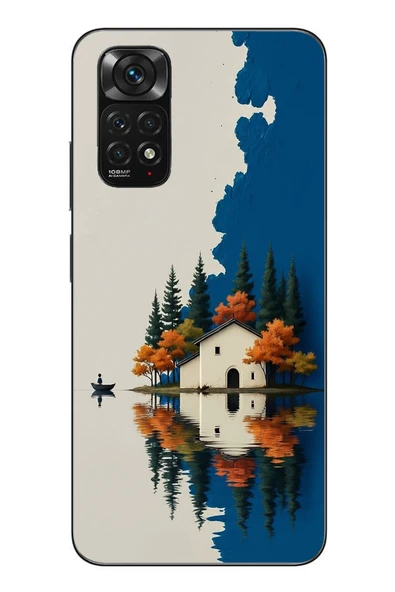 Le Balvo Redmi Note 11 - 11s Uyumlu Sonbahar Evi Baskılı Silikon Kılıf ürün görseli 1
