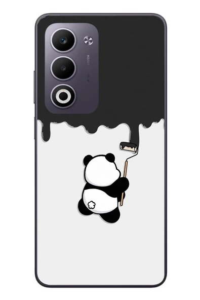 Le Balvo Oppo A5 4G Uyumlu Boyacı Panda Baskılı Silikon Kılıf ürün görseli 1