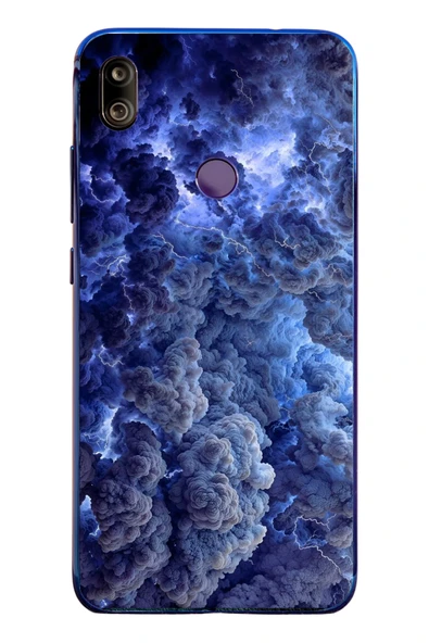 Le Balvo Redmi Note 7 Uyumlu Mor Bulutlar Baskılı Silikon Kılıf ürün görseli 1