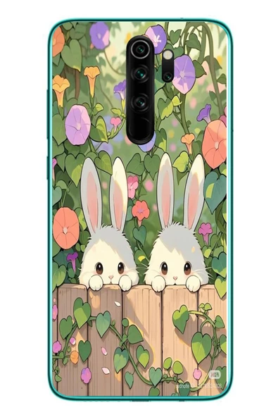 Le Balvo Redmi Note 8 Pro Uyumlu Tavşan Kardeşler Baskılı Silikon Kılıf ürün görseli 1