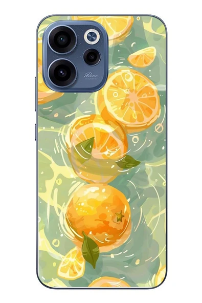 Le Balvo Oppo Reno 15F Uyumlu Limonlar Pastel Baskılı Silikon Kılıf ürün görseli 1