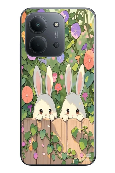 Le Balvo Redmi 15C Uyumlu Tavşan Kardeşler Baskılı Silikon Kılıf ürün görseli 1
