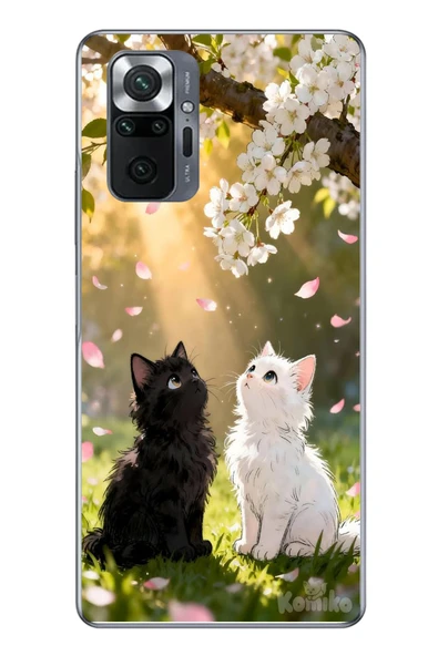 Le Balvo Redmi Note 10 Uyumlu İlkbahar Kedileri Baskılı Silikon Kılıf ürün görseli 1