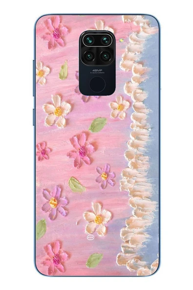 Le Balvo Redmi Note 9 Uyumlu Çiçek Dalgaları Baskılı Silikon Kılıf ürün görseli 1