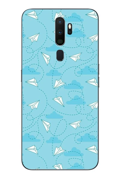 Le Balvo Oppo A5 2020 Uyumlu Kağıttan Uçak Baskılı Silikon Kılıf ürün görseli 1