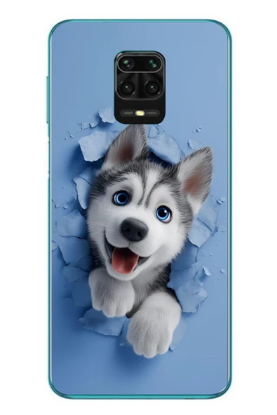 Le Balvo Redmi Note 9s Uyumlu Sibirya Kurdu Baskılı Silikon Kılıf ürün görseli 1