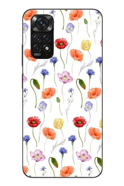 Le Balvo Redmi Note 11 - 11s Uyumlu Sade Tek Çiçekler Baskılı Silikon Kılıf ürün görseli 1