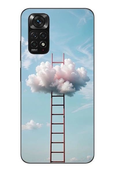 Le Balvo Redmi Note 11 - 11s Uyumlu Buluta Çıkan Merdiven Baskılı Silikon Kılıf ürün görseli 1