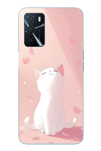Le Balvo Oppo A16 Uyumlu Minnoş Kedi Baskılı Silikon Kılıf ürün görseli 1