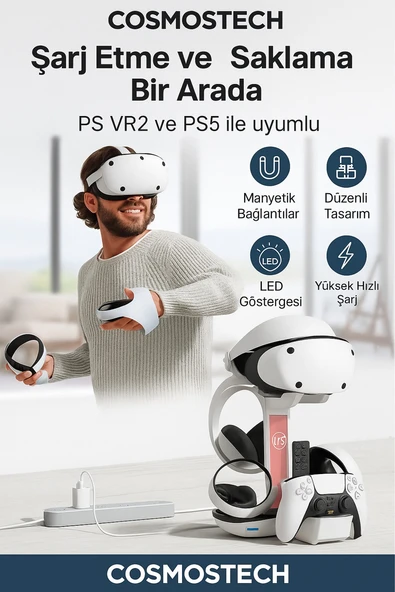 Cosmostech Jys Charging Display Stand For PS5-VR2 - Resim 2