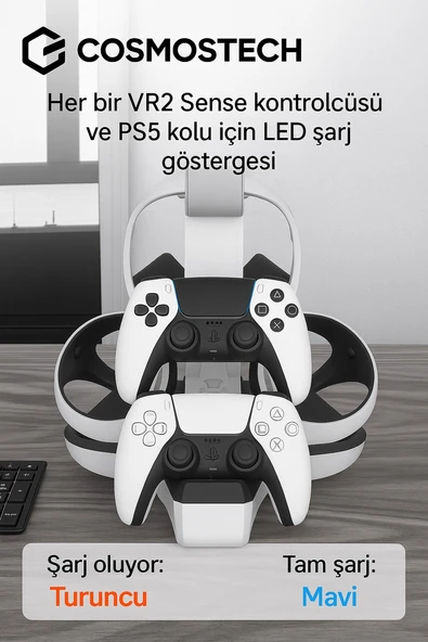 Cosmostech Jys Charging Display Stand For PS5-VR2 - Resim 8