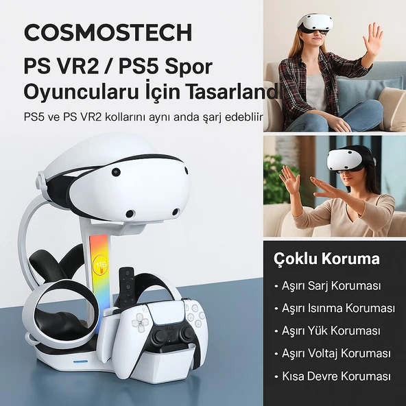 Cosmostech Jys Charging Display Stand For PS5-VR2 - Resim 4