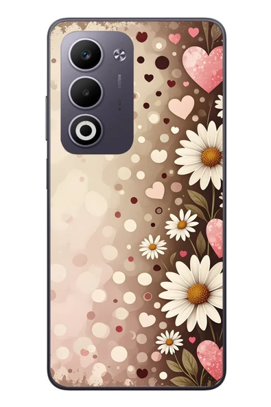Le Balvo Oppo A5 4G Uyumlu Kalpli Papatya Damlaları Baskılı Silikon Kılıf ürün görseli 1