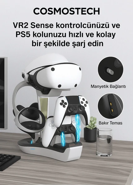 Cosmostech Jys Charging Display Stand For PS5-VR2 - Resim 3