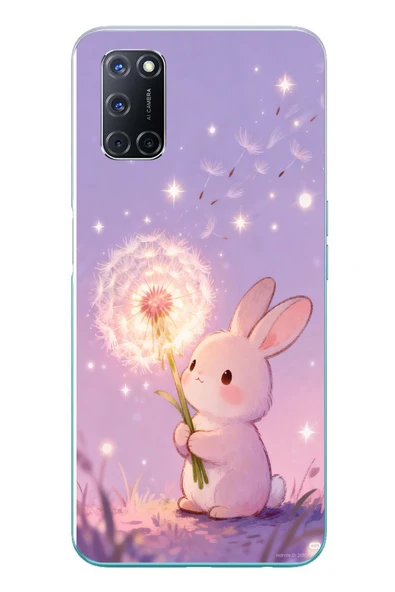 Le Balvo Oppo A52 Uyumlu Büyülü Tavşan Baskılı Silikon Kılıf ürün görseli 1
