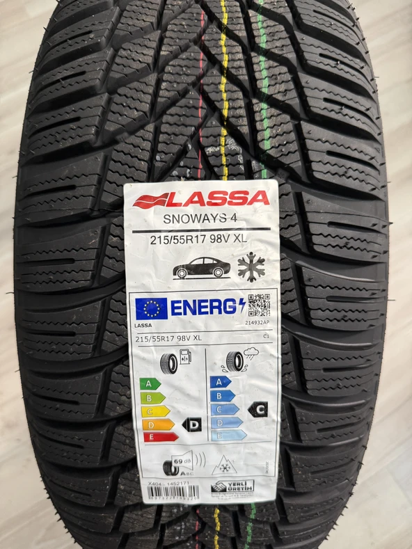 LASSA / 215/55R17 (SNOWAYS 4) 2026 KIŞ LASTİĞİ (1 ADET FİYATIDIR. EN AZ 2 ADET VERİLMEKTEDİR) ürün görseli 1