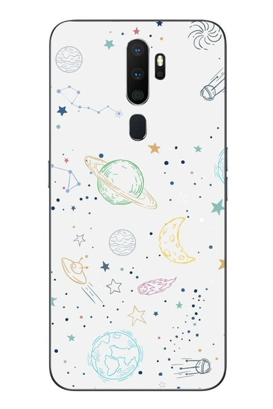 Le Balvo Oppo A5 2020 Uyumlu Uzay Yolculuğu Baskılı Silikon Kılıf ürün görseli 1