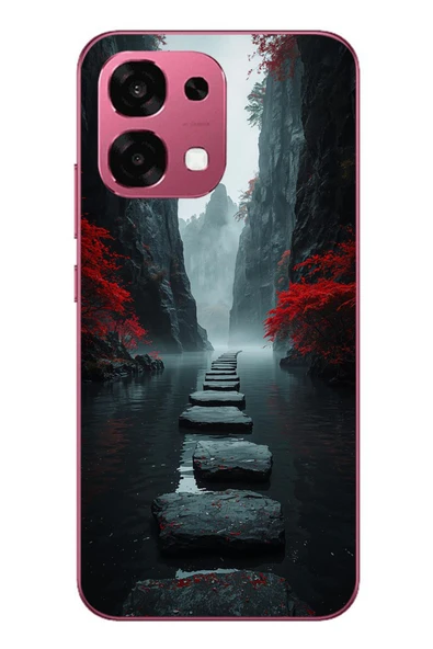Le Balvo Oppo A6 PRO Uyumlu Karanlık Yolu Baskılı Silikon Kılıf ürün görseli 1