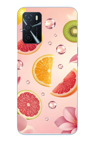Le Balvo Oppo A16 Uyumlu Meyve Dilimleri Baskılı Silikon Kılıf ürün görseli 1