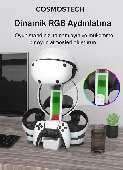 Cosmostech Jys Charging Display Stand For PS5-VR2 - Resim 6