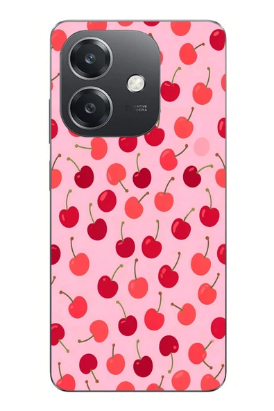 Le Balvo Oppo A3 Uyumlu Pembe Kirazlar Baskılı Silikon Kılıf ürün görseli 1