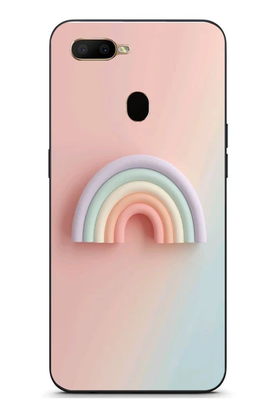Le Balvo Oppo A5S Uyumlu Gökkuşağı Pastel Baskılı Silikon Kılıf ürün görseli 1