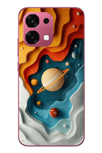 Le Balvo Oppo A6 PRO Uyumlu Uzay Renk Paleti Baskılı Silikon Kılıf ürün görseli 1