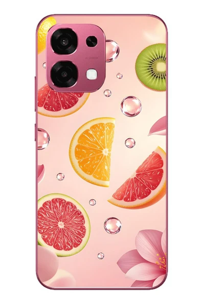 Le Balvo Oppo A6 PRO Uyumlu Meyve Dilimleri Baskılı Silikon Kılıf ürün görseli 1